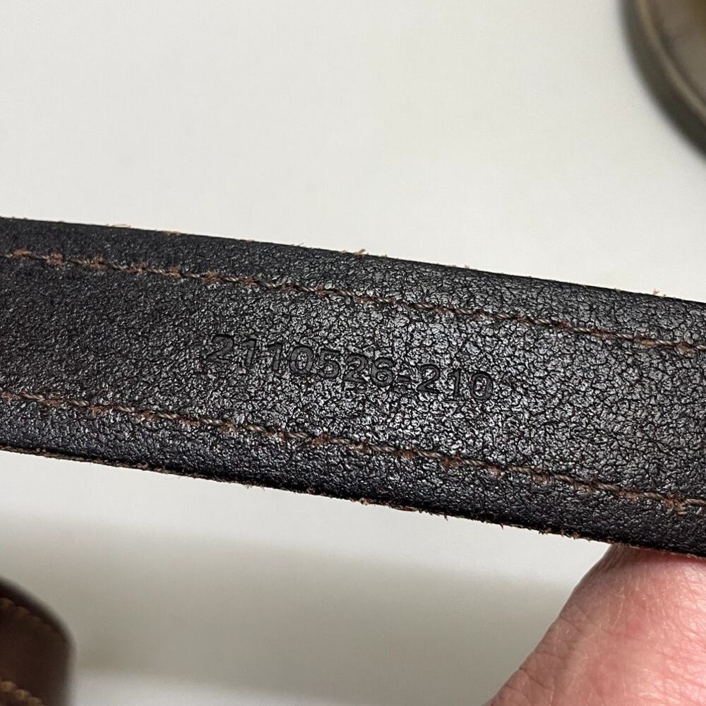 Polo Ralph Lauren Genuine Leather Belt Brown Men's Sz 40 Brass Buckle Pony - Picture 6 of 8